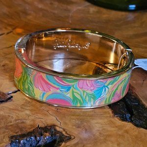 Lilly Pulitzer Clamper Boca Bangle NWT Tropical Coastal Beach Vibes